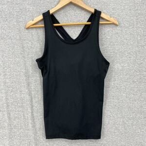 Champion Shirt Womens Medium Black Racerback Tee V Neck Activewear Gym Workout